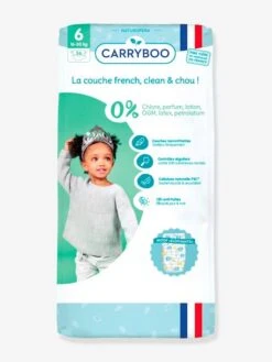 36 Couches Dermo-sensitives T6 (16-30 Kg) CARRYBOO Blanc - Carryboo