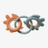 Anneaux De Dentition En Bois Et Silicone Multicolor - Vertbaudet -Petite Vie Soldes anneaux de dentition en bois et silicone
