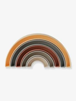 Arc-en-ciel à Empiler - MUSHIE Jaune - Mushie -Petite Vie Soldes arc en ciel a empiler mushie 1