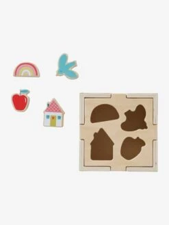 Boite Des Formes à Encastrer CROQUE LA VIE En Bois FSC® Rouge - Vertbaudet -Petite Vie Soldes boite des formes a encastrer croque la vie en bois fsc 5