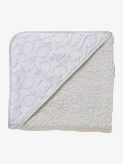 Cape De Bain Parent/bébé Gris Clair - Vertbaudet -Petite Vie Soldes cape de bain parentbebe 1