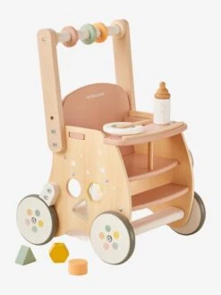Chariot De Marche Poussette En Bois FSC® Rose - Vertbaudet -Petite Vie Soldes chariot de marche poussette en bois fsc 3