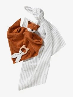 Coffret Cadeau 3 Pièces : Lange + Doudou + Hochet Rose - Vertbaudet -Petite Vie Soldes coffret cadeau 3 pieces lange doudou hochet 1