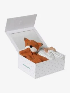 Coffret Cadeau 3 Pièces : Lange + Doudou + Hochet Rose - Vertbaudet -Petite Vie Soldes coffret cadeau 3 pieces lange doudou hochet 2