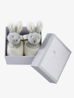 Coffret Chaussons Lapinou. Beige - Vertbaudet -Petite Vie Soldes coffret chaussons lapinou 2