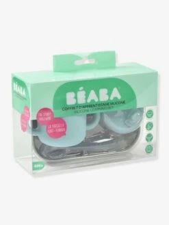 Coffret D’apprentissage 3 Pièces BEABA En Silicone Rose - Beaba -Petite Vie Soldes coffret dapprentissage 3 pieces beaba en silicone 4