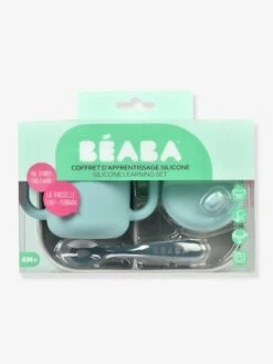 Coffret D’apprentissage 3 Pièces BEABA En Silicone Rose - Beaba -Petite Vie Soldes coffret dapprentissage 3 pieces beaba en silicone 5