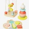 Coffret De 3 Jeux D'éveil En Bois FSC® Multicolore - Vertbaudet -Petite Vie Soldes coffret de 3 jeux deveil en bois fsc