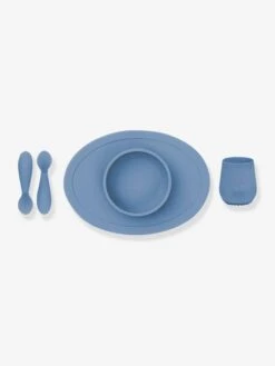 Coffret-repas 4 Pièces EZPZ First Food Set En Silicone Bleu - EZPZ