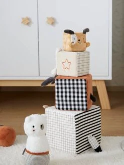 Cubes En Tissu MES PETITS JOUETS Multicolore - Vertbaudet -Petite Vie Soldes cubes en tissu mes petits jouets 4