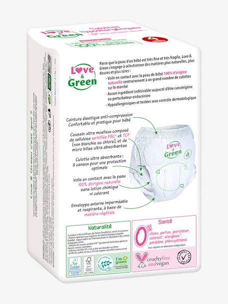 Culottes Hypoallergéniques T4 X 20 LOVE & GREEN Blanc - Love And Green 4 Culottes Hypoallergéniques T4 X 20 LOVE & GREEN Blanc - Love And Green – Image 2