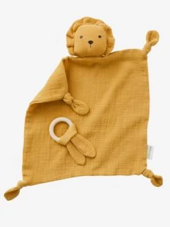 Doudou En Gaze De Coton + Hochet Rond Vert - Vertbaudet -Petite Vie Soldes doudou en gaze de coton hochet rond 4