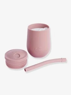 Gobelet D’apprentissage Avec Paille EZPZ Mini Cup En Silicone Rose Blush - EZPZ -Petite Vie Soldes gobelet dapprentissage avec paille ezpz mini cup en silicone 5