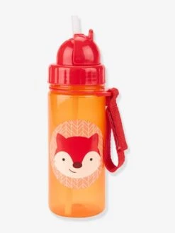 Gourde Avec Paille SKIP HOP Zoo Orange (renard) - Skip Hop -Petite Vie Soldes gourde avec paille skip hop zoo 1