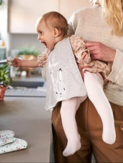 Grand Bavoir Enfant Gris Chiné - Vertbaudet -Petite Vie Soldes grand bavoir enfant 4