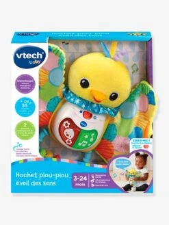 Hochet Piou Piou éveil Des Sens - VTECH Jaune - Toutes Les Marques -Petite Vie Soldes hochet piou piou eveil des sens vtech 1