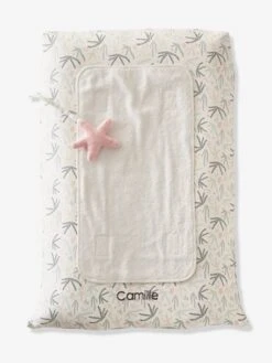 Housse De Matelas à Langer Personnalisable SOUS L'OCÉAN Blanc/bleu - Vertbaudet