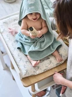 Housse De Matelas à Langer Personnalisable SOUS L'OCÉAN Blanc/bleu - Vertbaudet -Petite Vie Soldes housse de matelas a langer personnalisable sous locean 5