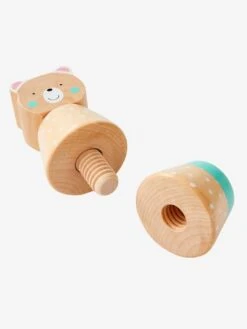 Jeu Des Animaux à Visser En Bois FSC® Multicolore - Tanzanie - Vertbaudet -Petite Vie Soldes jeu des animaux a visser en bois fsc 3