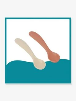 Kit Repas Silicone BABYMOOV Grow’Isy Vert/terracotta - Babymoov -Petite Vie Soldes kit repas silicone babymoov growisy 4