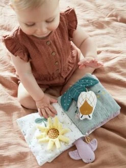 Livre D'activités En Gaze De Coton DOUCE PROVENCE Violet - Douce Provence - Vertbaudet -Petite Vie Soldes livre dactivites en gaze de coton douce provence 3