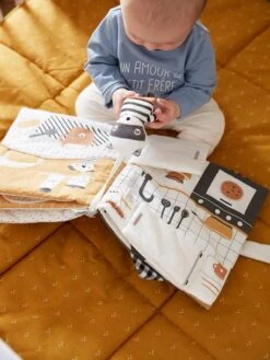 Livre Géant + Peluche MES PETITS JOUETS Multicolore - Vertbaudet -Petite Vie Soldes livre geant peluche mes petits jouets 1