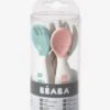 Lot De 10 Couverts Ergonomiques 2e âge BEABA Old Pink/ Airy Green/ Light Mi - Beaba -Petite Vie Soldes lot de 10 couverts ergonomiques 2e age beaba