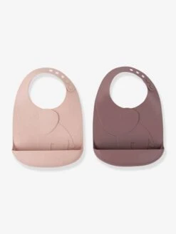 Lot De 2 Bavoirs Avec Récupérateur DONE BY DEER Peekaboo Eléphant En Silicone Vert Clair + Vert Foncé - Done By Deer -Petite Vie Soldes lot de 2 bavoirs avec recuperateur done by deer peekaboo elephant en silicone 2