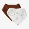 Lot De 2 Bavoirs Bandanas Petit Nomade Lot Caramel Ivoire Imprimé - Vertbaudet -Petite Vie Soldes lot de 2 bavoirs bandanas petit nomade