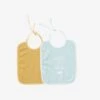 Lot De 2 Bavoirs Bébé En Gaze De Coton Lot Bleu - Vertbaudet -Petite Vie Soldes lot de 2 bavoirs bebe en gaze de coton