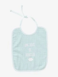 Lot De 2 Bavoirs Bébé En Gaze De Coton Lot Bleu - Vertbaudet -Petite Vie Soldes lot de 2 bavoirs bebe en gaze de coton 2