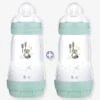 Lot De 2 Biberons 260 Ml MAM Easy Start Anti-colique Nature Guardian Nature Aqua - Mam -Petite Vie Soldes lot de 2 biberons 260 ml mam easy start anti colique nature guardian