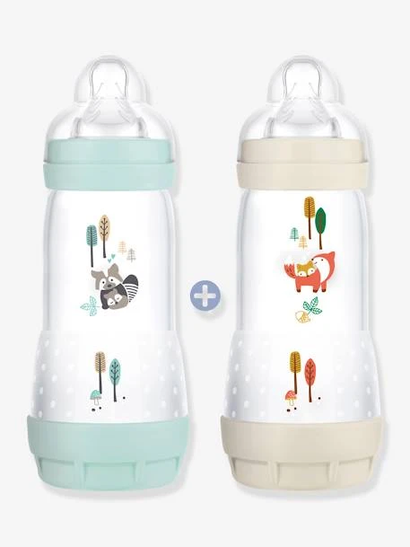 Lot De 2 Biberons 320 Ml MAM Easy Start Anti-colique Time For Love Aqua - Mam 3 Lot De 2 Biberons 320 Ml MAM Easy Start Anti-colique Time For Love Aqua - Mam