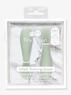 Lot De 2 Cuillères 1er âge EZPZ Tiny Spoon En Silicone Vert Amande - EZPZ -Petite Vie Soldes lot de 2 cuilleres 1er age ezpz tiny spoon en silicone 4
