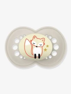 Lot De 2 Sucettes En Silicone MAM Nuit 6+ Beige + Bleu - Mam -Petite Vie Soldes lot de 2 sucettes en silicone mam nuit 6 1