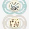 Lot De 2 Sucettes En Silicone MAM Perfect Nuit 6+ Vert + Beige - Mam -Petite Vie Soldes lot de 2 sucettes en silicone mam perfect nuit 6