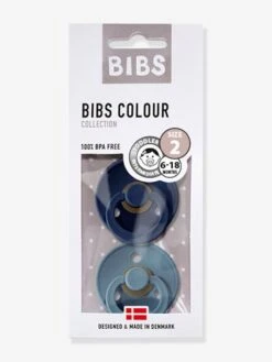 Lot De 2 Sucettes-tétines BIBS Colour Ou Colour Night, Taille 2 De 6 à 18 Mois Deep Space & Petrol Blue - Bibs -Petite Vie Soldes lot de 2 sucettes tetines bibs colour ou colour night taille 2 de 6 a 18 mois 3