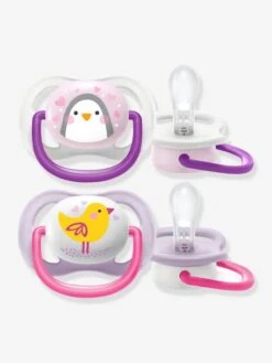Lot De 2 Sucettes Ultra Air Animals 1er âge Philips AVENT Oiseau + Pingouin - Philips Avent -Petite Vie Soldes lot de 2 sucettes ultra air animals 1er age philips avent 4