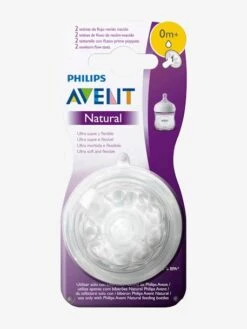 Lot De 2 Tétines Philips AVENT Natural, 5 Débits Transparent - Philips Avent -Petite Vie Soldes lot de 2 tetines philips avent natural 5 debits 4