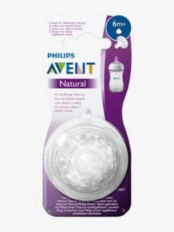 Lot De 2 Tétines Philips AVENT Natural à Débit Rapide, Dès 6 Mois Transparent - Philips Avent -Petite Vie Soldes lot de 2 tetines philips avent natural a debit rapide des 6 mois 2