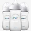 Lot De 3 Biberons 330 Ml Philips AVENT Natural Sans BPA Transparent - Philips Avent -Petite Vie Soldes lot de 3 biberons 330 ml philips avent natural sans bpa