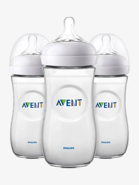Lot De 3 Biberons 330 Ml Philips AVENT Natural Sans BPA Transparent - Philips Avent 3 Lot De 3 Biberons 330 Ml Philips AVENT Natural Sans BPA Transparent - Philips Avent