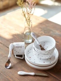 Lot De 3 Couverts 2e âge LÄSSIG Tiny Farmer Mouton/oie Blanc - Lassig -Petite Vie Soldes lot de 3 couverts 2e age lassig tiny farmer 1