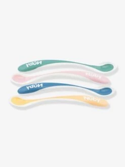 Lot De 4 Cuillères Bébé Thermosensibles NUBY Aléatoire - Nuby -Petite Vie Soldes lot de 4 cuilleres bebe thermosensibles nuby 1