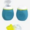 Lot De Gourdes Pour Compotes BEABA Babysqueez' 2 En 1 + Squeez'portion Blue - Beaba -Petite Vie Soldes lot de gourdes pour compotes beaba babysqueez 2 en 1 squeezportion