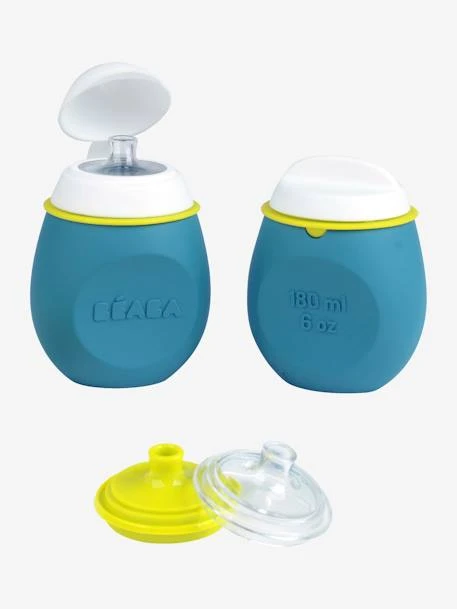 Lot De Gourdes Pour Compotes BEABA Babysqueez' 2 En 1 + Squeez'portion Blue - Beaba 3 Lot De Gourdes Pour Compotes BEABA Babysqueez' 2 En 1 + Squeez'portion Blue - Beaba