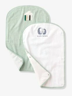 Matelas à Langer Bio Collection LOVELY NATURE Avec Housse + 2 Tapis Blanc/vert - Vertbaudet -Petite Vie Soldes matelas a langer bio collection lovely nature avec housse 2 tapis 3