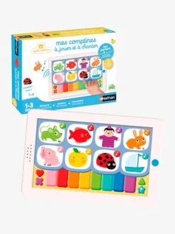 Mes Comptines à Jouer Et à Chanter NATHAN Multicolore - Nathan -Petite Vie Soldes mes comptines a jouer et a chanter nathan 1
