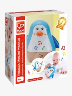 Pingouin Culbuto Musical HAPE Bleu - Hape -Petite Vie Soldes pingouin culbuto musical hape 4