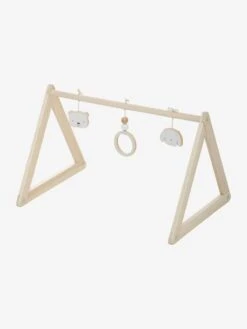 Portique D'éveil Base Triangle En Bois FSC® Beige - Vertbaudet -Petite Vie Soldes portique deveil base triangle en bois fsc 3